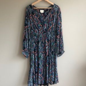 Anthropologie Maeve long-sleeved dress